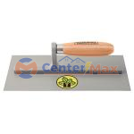 Desempenadeira Metálica de Base Lisa Tramontina sem Dentes com Cabo de Madeira