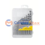 Jogo de Brocas HSS em Polegadas para Aço Tramontina DIN 338 15 Peças