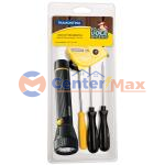 Kit de Ferramentas Tramontina com Lanterna Chaves de Fenda e Trena 5 Peças