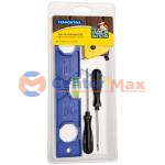 Kit de Ferramentas Tramontina com Nível de Plástico Trena e Chaves de Fenda 4 Peças