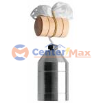 Prumo 750 g Tramontina MASTER em Aço com Calço Guia de Madeira e Cordão de Nylon